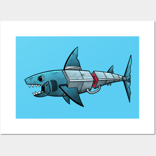 Robot Shark Posters and Art